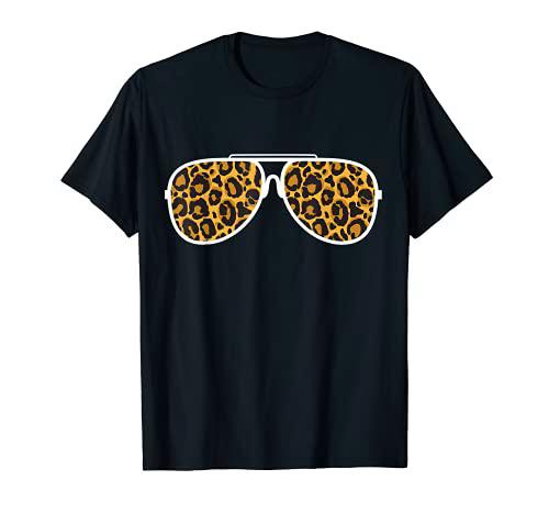 Gafas de sol con estampado de leopardo, diseño de guepardo Camiseta