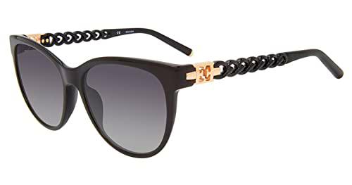 Escada SESC80 Gafas, Shiny Black, 56 para Mujer