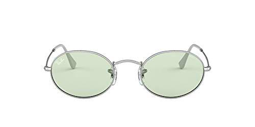 Ray-Ban Oval Gafas, Plata, 51 Unisex Adulto