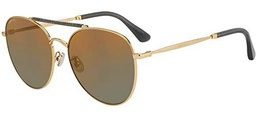 Jimmy Choo Abbie/G/S Gafas, Dorado, Gris, 61 para Mujer