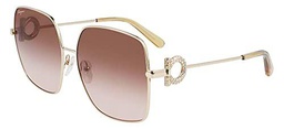 FERRAGAMO SF243SR Gafas, Light Gold/Brown Gradient