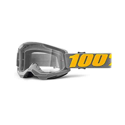 Desconocido Gafas de Ciclismo 100% Strata 2, Gris/Amarillo