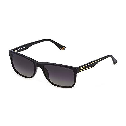 Police SPLB40N Gafas, Shiny Black, 56 para Hombre