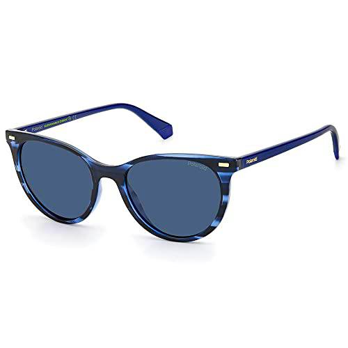 Polaroid PLD 4107/s Sunglasses, JBW/C3 Blue Havana, 52 Womens