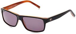 Tommy Hilfiger TH 1042/N/S Y1 Gafas de sol, Blk Whtehorn, 57 Unisex