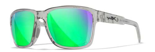 Wiley X Trek Gafas De Sol, Gris Brillante Transparente