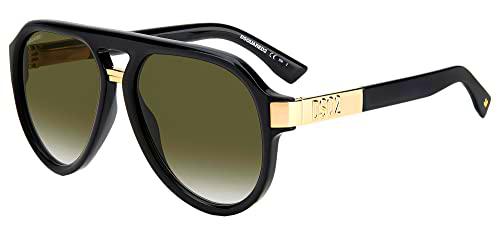 DSQUARED2 D2 0030/S Gafas, Black/Green Shaded, 57 para Hombre