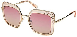 Swarovski SK0324-H Gafas, Shiny Beige, 52 para Mujer