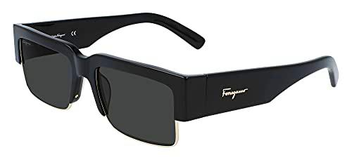 FERRAGAMO SF276S Gafas, Black/Gold, 56 Unisex Adulto