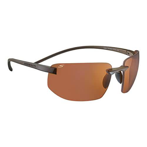 Serengeti Lupton Gafas, Shiny Dark Brown, Unisex Adulto