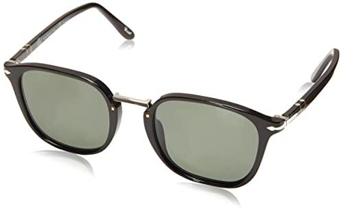 Persol 0PO3186S 95/58 51 Gafas de Sol, Negro (Black/Greenpolarized), Hombre