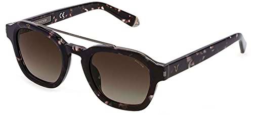 Police SPLC47, Gafas de Sol Unisex Adulto, Grey Havana/Grey Brown Shaded, 50