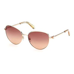 Swarovski SK0330 Gafas, Shiny Rose Gold, 57 para Mujer