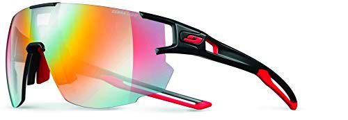 Julbo AEROSPEED Gafas de Sol, Negro/Rojo, Talla única Unisex Adulto