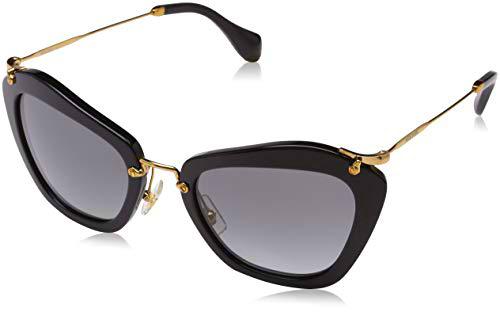 Miu Miu 0MU09SS 1ABAD3 32 Gafas de Sol, Negro (Black/Brown Silver), Mujer