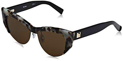 Max Mara Mm Lina I IR Boa 55 Gafas de Sol, Dorado (Ivory Havana/Grey Bluette), Mujer