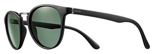 Solar Cox - Gafas de Sol polarizadas Unisex, Negro