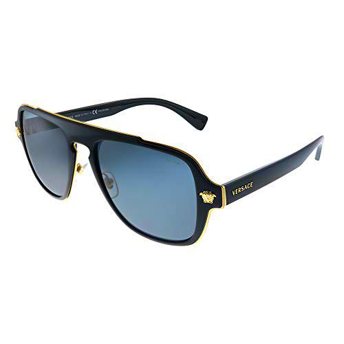 Versace 0VE2199 Gafas De Sol, Negro, 55 para Hombre