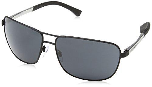 Emporio Armani 309487 Gafas de Sol, Black Rubber, 64 para Hombre