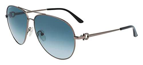 FERRAGAMO SF269S Gafas, Dark Ruthenium, 61 para Hombre