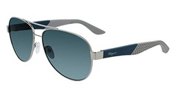 FERRAGAMO SF275S Gafas, Shiny Light RUTHERIUM, 62 para Hombre