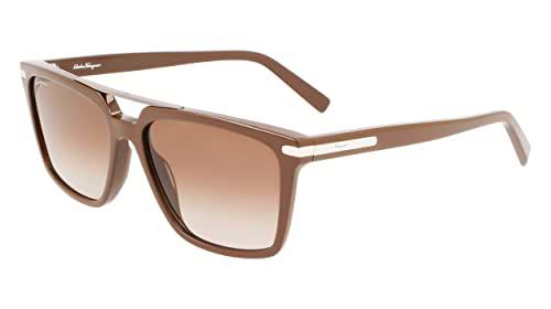 FERRAGAMO SF1037S Gafas, Dark Brown, 57 para Hombre