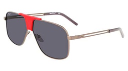 FERRAGAMO SF292S Gafas, Dark Ruthenium/Red, 63 para Hombre