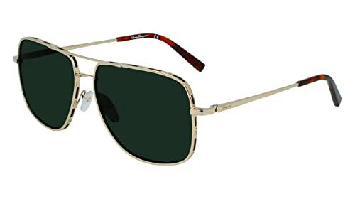 FERRAGAMO SF278S Gafas, Shiny Gold, 60 para Hombre