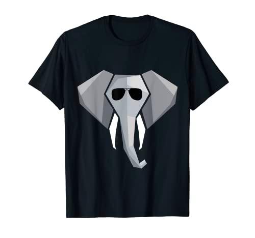 Elefante Fresco Con Gafas De Sol Cool Elephant Sunglasses Camiseta