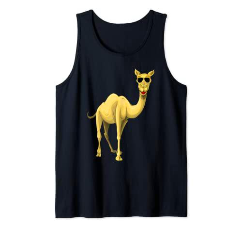 Cool Camel Con Gafas De Sol Cool Camel With Sunglasses Camiseta sin Mangas