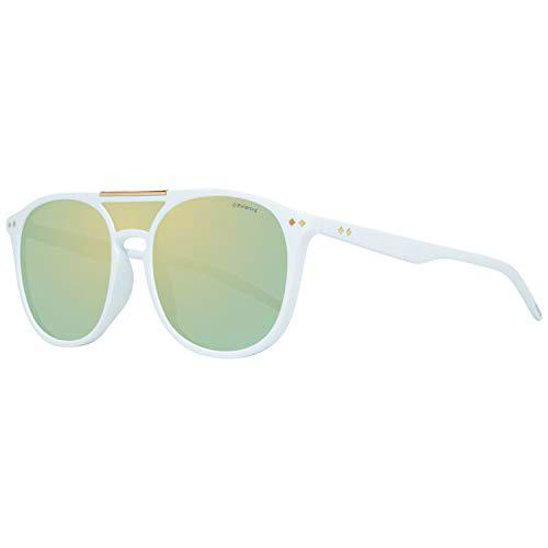 Polaroid PLD 6023/S LM V63 Gafas de Sol, Blanco (Matte White/Grey Goldmir Pz)