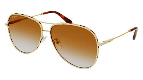 FERRAGAMO SF268S Gafas, Yellow Gold/Caramel, 62 para Mujer