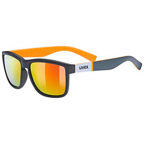 uvex lgl 39 Gafas de Sol, Unisex-Adult, Grey Mat Orange/Mirror Red, One Size