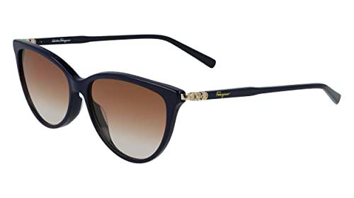 SALVATORE FERRAGAMO SF2870S Gafas, Azul Oscuro, 55 para Mujer