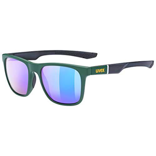 uvex lgl 42 Gafas de Sol, Unisex-Adult, Green Black Mat/Mirror Green, One Size