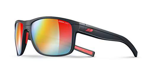 Julbo Renegade Gafas de Sol, Negro/Rojo, Talla única Unisex Adulto