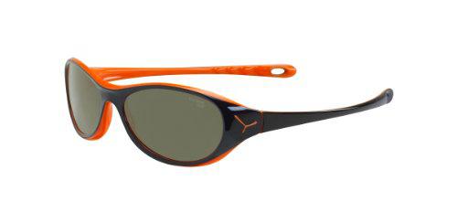 Cébé Sonnenbrille Gafas de Sol, Niños, Gecko Shiny Black Orange 1500 Grey, S