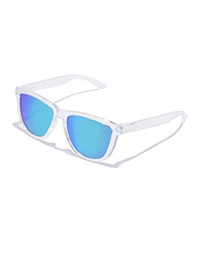 HAWKERS ONE POLARIZED Gafas de sol, Unisex Adulto, RAW Transparente / Verde Polarizado