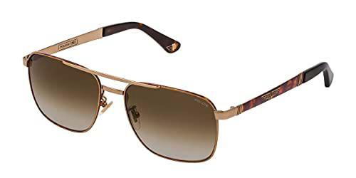 Police SPL890 Gafas, Shiny Grey Gold+Havana, 55 para Hombre