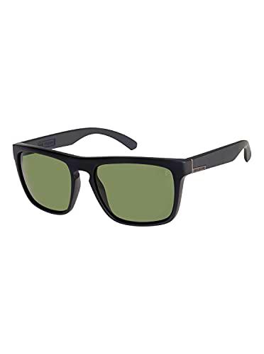 Quiksilver The Ferris Polarised Gafas de Sol, Negro Mate y Verde polarizado