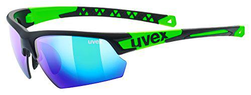 Uvex 5320072716 Gafas Deportivas, Unisex Adulto, Black Mat Green, One Size