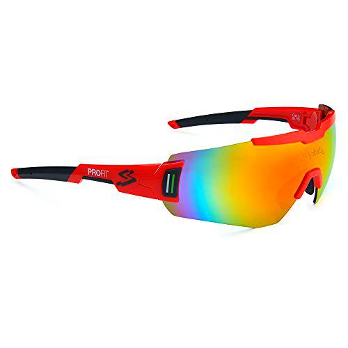 Spiuk , Gafas Ciclismo Profit Unisex Adulto, Rojo, Talla Única