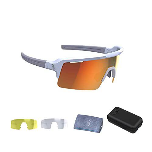 BBB Fuse Gafas Deportivas para Bicicleta de montaña con Cristales Grandes de Grilamid y Grava