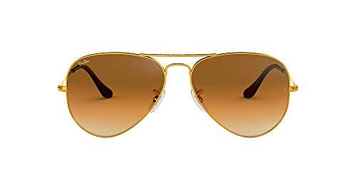 Ray-Ban Aviator Large Metal - Gafas de sol Unisex, Dorado (Crystal Brown Gradient Glass)