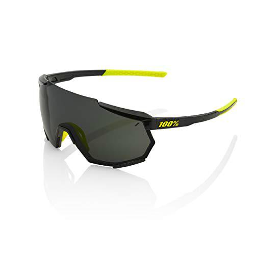 100 Percent RACETRAP-Gloss Black-Smoke Lens Gafas, Hombres