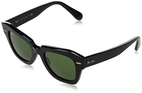 Ray-Ban State Street Lentes oscuros, Negro/Verde, 49 para Mujer