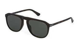 Police SPLE06 Gafas, Shiny Dark Havana, 56 para Hombre