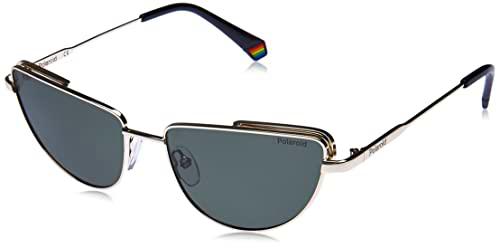 Polaroid PLD 6129/s Sunglasses, PEF/UC Gold Green, 57 Womens