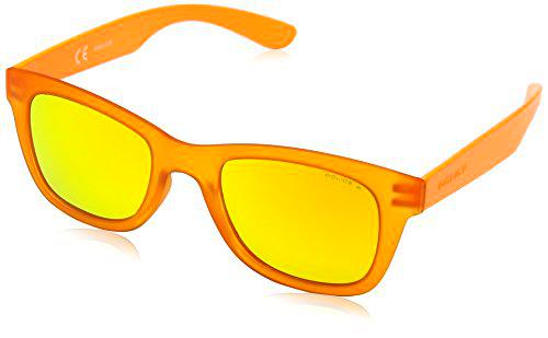 Police Exchange 1 Gafas de sol, SEMI MATT TRANSPARENT ORANGE FRAME / ORANGE MIRROR LENS, 50 Unisex