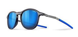 Julbo Link Gafas de Sol, Negro/Azul, Talla única Unisex Adulto